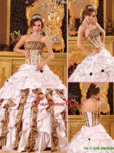 New Style Strapless Brush Train Quinceanera Dresses in White for 2016 QDZY010BFOR