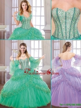 New Style Sweetheart Quinceanera Gowns with Hand Made Flowers SJQDDT179002FOR