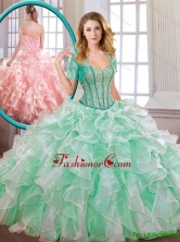 Popular Beading and Ruffles Multi Color Quinceanera Dresses  SJQDDT178002FOR