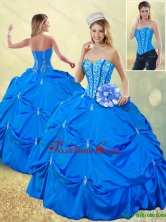 Popular Fall Blue Quinceanera Gowns with Pick Ups SJQDDT185002-6FOR