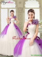 Pretty Appliques and Ruffles Quinceanera Gowns in Multi Color YCQD011FOR
