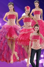 2015 Modest Beading and Lace Quinceanera Dresses in Hot Pink XFNAO501TZA2FOR