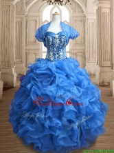 Discount Big Puffy Organza Quinceanera Dress with Beading and Ruffles SWQD153-2FOR