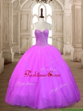 Fashionable Beaded Lilac Big Puffy Quinceanera Dress in Tulle SWQD167-4FOR