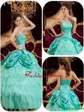 Luxurious  Ball Gown Strapless Ruffles Quinceanera Dresses for 2016  QDZY005BFOR