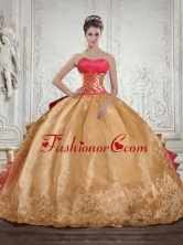 Luxurious Strapless Multi Color Quinceanera Dress with Beading and Embroidery QDZY429TZFXFOR