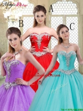 Luxurious Sweetheart Brush Train Quinceanera Dresses with Beading YCQD057FOR