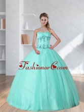 Perfect Appliques and Beading Sweetheart 2015 Dress for Quince QDZY590TZFXFOR