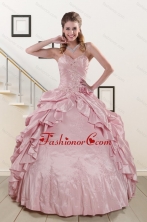2015 Sweet Spaghetti Straps Quinceanera Dresses in Pink XFNAO237FOR