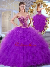2016 Inexpensive Sweetheart Ruffles and Appliques Sweet 16 Gowns SJQDDT375002-1FOR