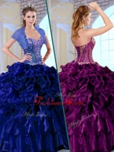 2016 Luxurious Ball Gown Sweetheart Quinceanera Dresses with Ruffles and Appliques QDDTK1002-2FOR 