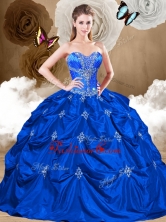 2016 Perfect Sweetheart Quinceanera Gowns with Appliques and Pick Ups QDDTR1002FOR