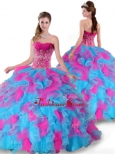 2016 Pretty Sweetheart Beading and Ruffles Quinceanera Dresses YYPJ001FOR