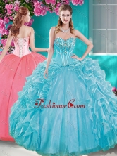 Beaded Bodice Aqua Blue Quinceanera Gown with Removable Skirt SJQDDT680002FOR