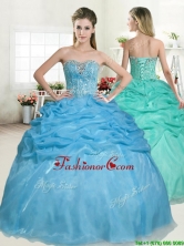 Best Selling Beaded and Pick Ups Quinceanera Dress in Baby Blue YYPJ051FOR
