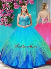 Discount Beaded Rainbow Quinceanera Dress with Really Puffy SJQDDT610002FOR
