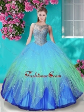 Discount See Through Beaded Bodice Quinceanera Dress in Gradient Color SJQDDT676002FOR