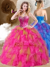Lovely Ball Gown Sweetheart Ruffles Quinceanera Dresses in Multi Color QDDTP1002-1FOR