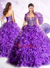 New Style Sweetheart Quinceanera Gowns with Beading and Ruffles  SJQDDT449002FOR