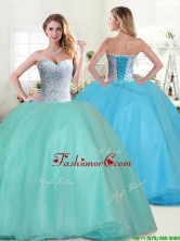 Perfect Big Puffy Apple Green Quinceanera Dress with Beading YYPJ030FOR