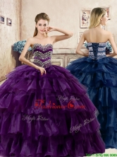 Perfect Big Puffy Organza Quinceanera Dress with Beading and Ruffled Layers YYPJ040FOR