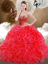 Top Selling Sweetheart Sweet 16 Dresses with Beading and Ruffles SJQDDT482002FOR