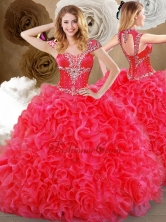 2016 Gorgeous Sweetheart Quinceanera Dresses with Beading and Ruffles SJQDDT469002FOR