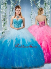 Artistic Gradient Color Big Puffy Quinceanera Gown with Beading and RufflesSJQDDT575002FOR