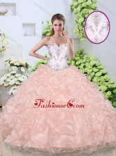 Beautiful Ball Gown Quinceanera Gowns with Beading and Pick Ups SJQDDT355002FOR