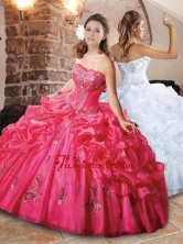 Classical Strapless Applique and Bubble Quinceanera Dress in Organza XFQD1036FOR