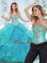 Luxurious Really Puffy Rhinestoned and Ruffled Detachable Sweet 16 Dress  SJQDDT541002AFOR