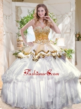 Pretty Big Puffy Sweet 16 Dress with Beading and Ruffles Layers SJQDDT705002FOR