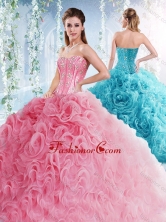 Visible Boning Beaded Bodice Detachable Quinceanera Dresses in Rolling Flowers SJQDDT530002FOR