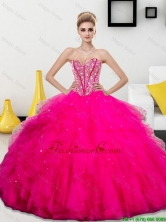 2016 Winter Perfect Beading and Ruffles Sweetheart Quinceanera Dresses QDDTA73002FOR