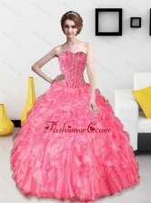 Discount 2015 Beading and Ruffles Sweetheart Quinceanera Dresses QDDTD2002FOR