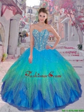 Discount Beaded Ball Gown Quinceanera Dresses for 2016 Winter QDDTA83002FOR