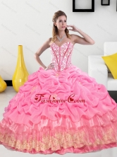 Exclusive Sweetheart 2015 Quinceanera Gown with Pick Ups and Beading QDDTA19002FOR