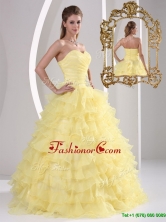 Exquisite 2016 Beading Sweet 16 Dresses with Appliques  MQR50DFOR