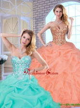 Hot Sale Beading and Ruffles Quinceanera Gowns with Lace Up SJQDDT161002-2FOR