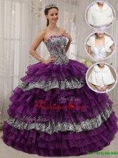 Modest Purple Ball Gown Sweetheart Quinceanera Dresses  QDZY436AFOR