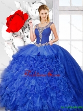 New Arrivals Scoop Quinceanera Dresses with Side Zipper SJQDDT130002FOR