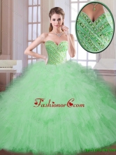 Perfect Spring Apple Green Quinceanera Gowns with Sweetheart SJQDDT176002FOR