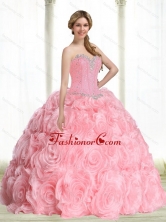 The Most Popular Baby Pink Sweet 15 Dresses with Beading for 2015 SJQDDT35002FOR