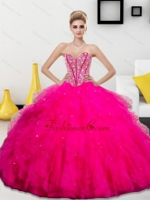 The Most Popular Beading and Ruffles Sweetheart 2015 Quinceanera Dresses QDDTA73002FOR 