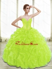 The Most Popular Spring Green Lime Green Quince Dresses with Appliques SJQDDT28002-1FOR