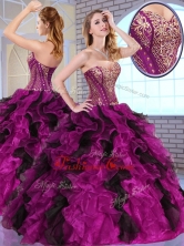 2016 Top Selling Ball Gown Sweet 16 Dresses with Appliques and Ruffles QDDTO2002-1FOR