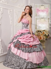 Recommended Ball Gown Beading Quinceanera Dresses in Multi Color  QDZY017BFOR