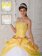 Recommended Strapless Quinceanera Gowns with Appliques for 2016  QDZY462DFOR
