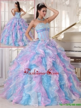 Recommended Elegant Multi Color Quinceanera Gowns with Ruffles and Appliques PDZY334DFOR