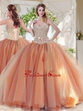 Exclusive Beaded Really Puffy Sweet 16 Dress in Orange SJQDDT714002FOR